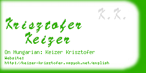 krisztofer keizer business card